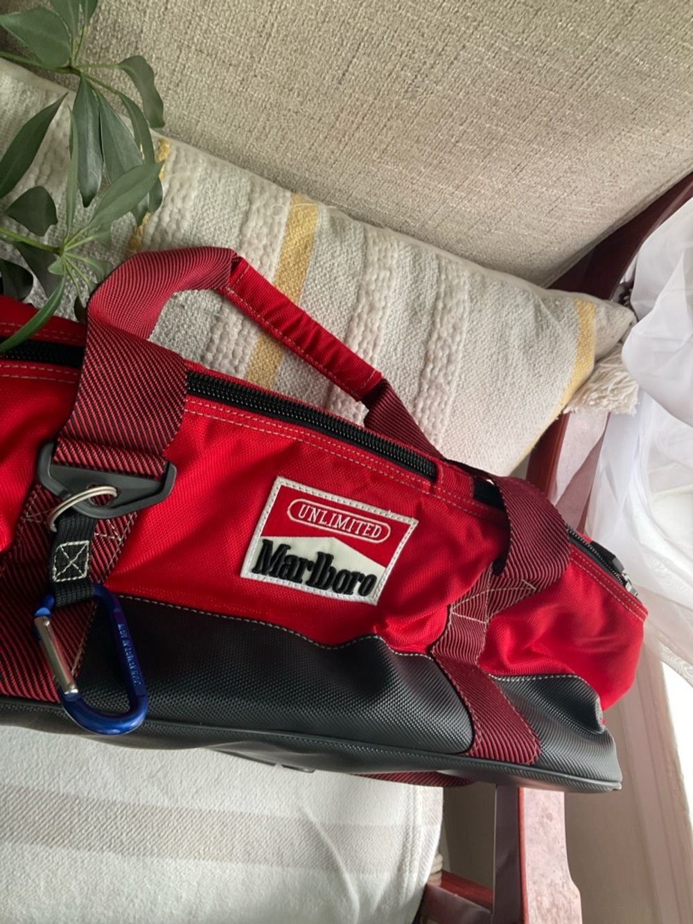 Marlboro Red Cooler Bag with Black and Silver Accents